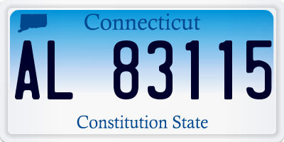 CT license plate AL83115