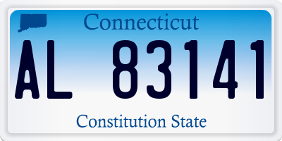 CT license plate AL83141