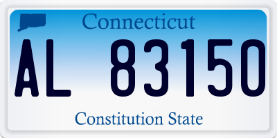 CT license plate AL83150