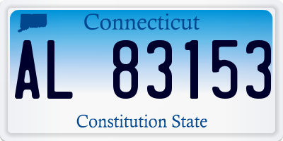 CT license plate AL83153