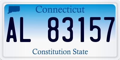 CT license plate AL83157