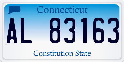 CT license plate AL83163