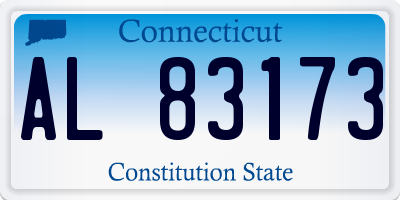 CT license plate AL83173