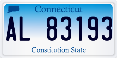 CT license plate AL83193