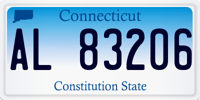 CT license plate AL83206