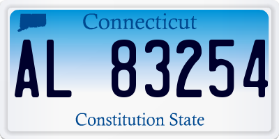 CT license plate AL83254