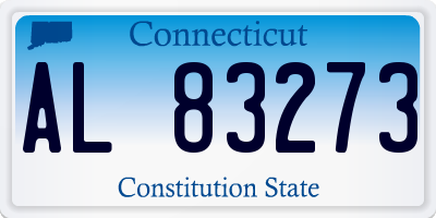 CT license plate AL83273