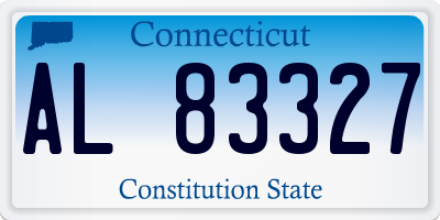 CT license plate AL83327