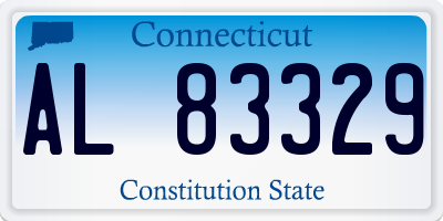CT license plate AL83329