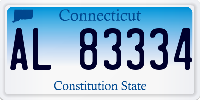 CT license plate AL83334