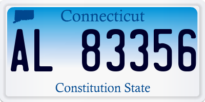 CT license plate AL83356