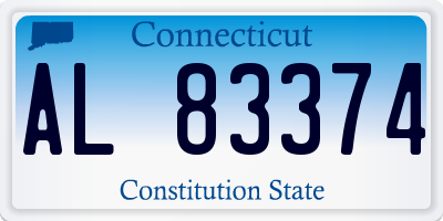 CT license plate AL83374
