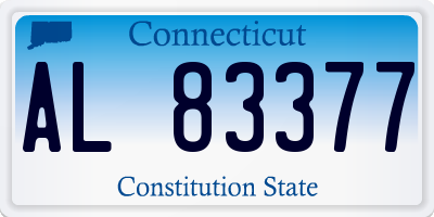 CT license plate AL83377