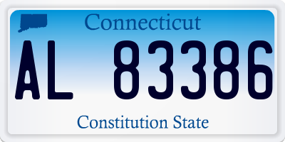 CT license plate AL83386