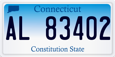 CT license plate AL83402