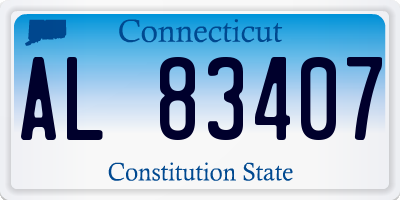 CT license plate AL83407
