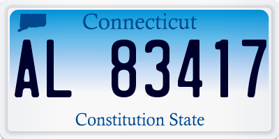 CT license plate AL83417