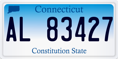 CT license plate AL83427