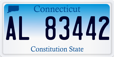 CT license plate AL83442