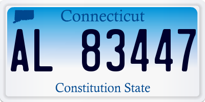 CT license plate AL83447