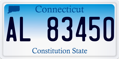 CT license plate AL83450