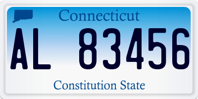 CT license plate AL83456