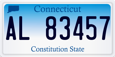 CT license plate AL83457