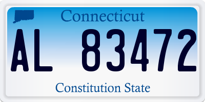CT license plate AL83472