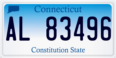 CT license plate AL83496