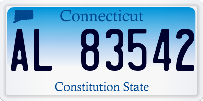 CT license plate AL83542
