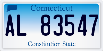 CT license plate AL83547