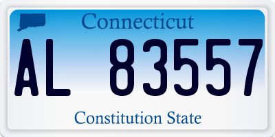 CT license plate AL83557