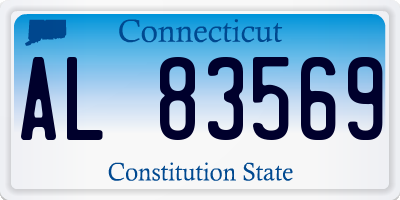 CT license plate AL83569