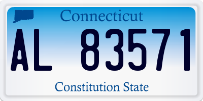 CT license plate AL83571