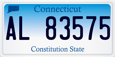 CT license plate AL83575