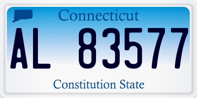CT license plate AL83577