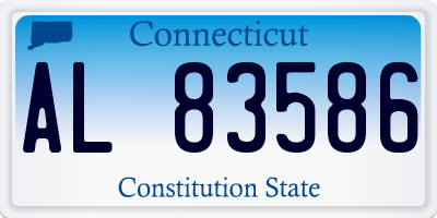 CT license plate AL83586