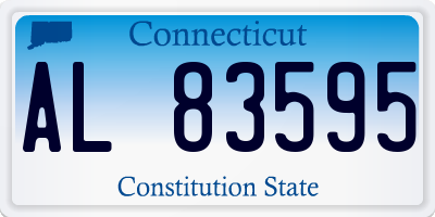 CT license plate AL83595