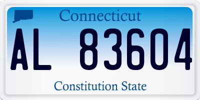 CT license plate AL83604