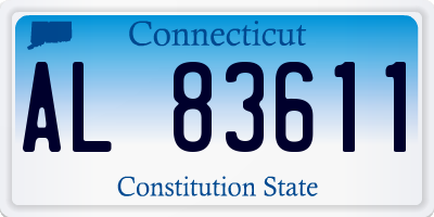 CT license plate AL83611