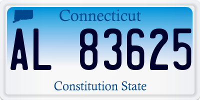 CT license plate AL83625