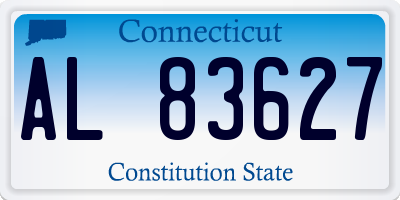 CT license plate AL83627