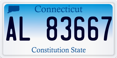 CT license plate AL83667