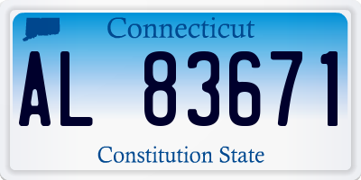 CT license plate AL83671