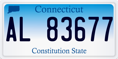CT license plate AL83677