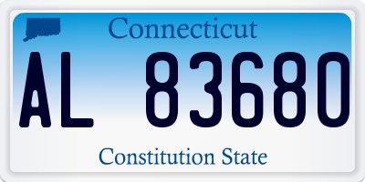 CT license plate AL83680