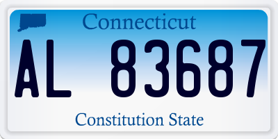 CT license plate AL83687