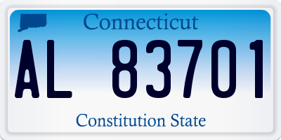 CT license plate AL83701
