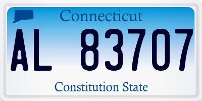 CT license plate AL83707