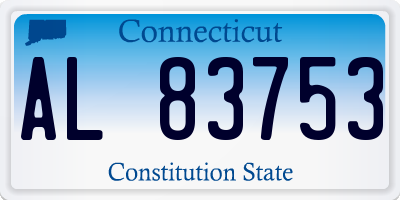 CT license plate AL83753